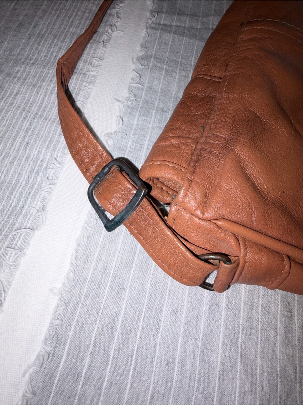 Turkish Tan Leather Crossbody Bag - Picture 2 of 6